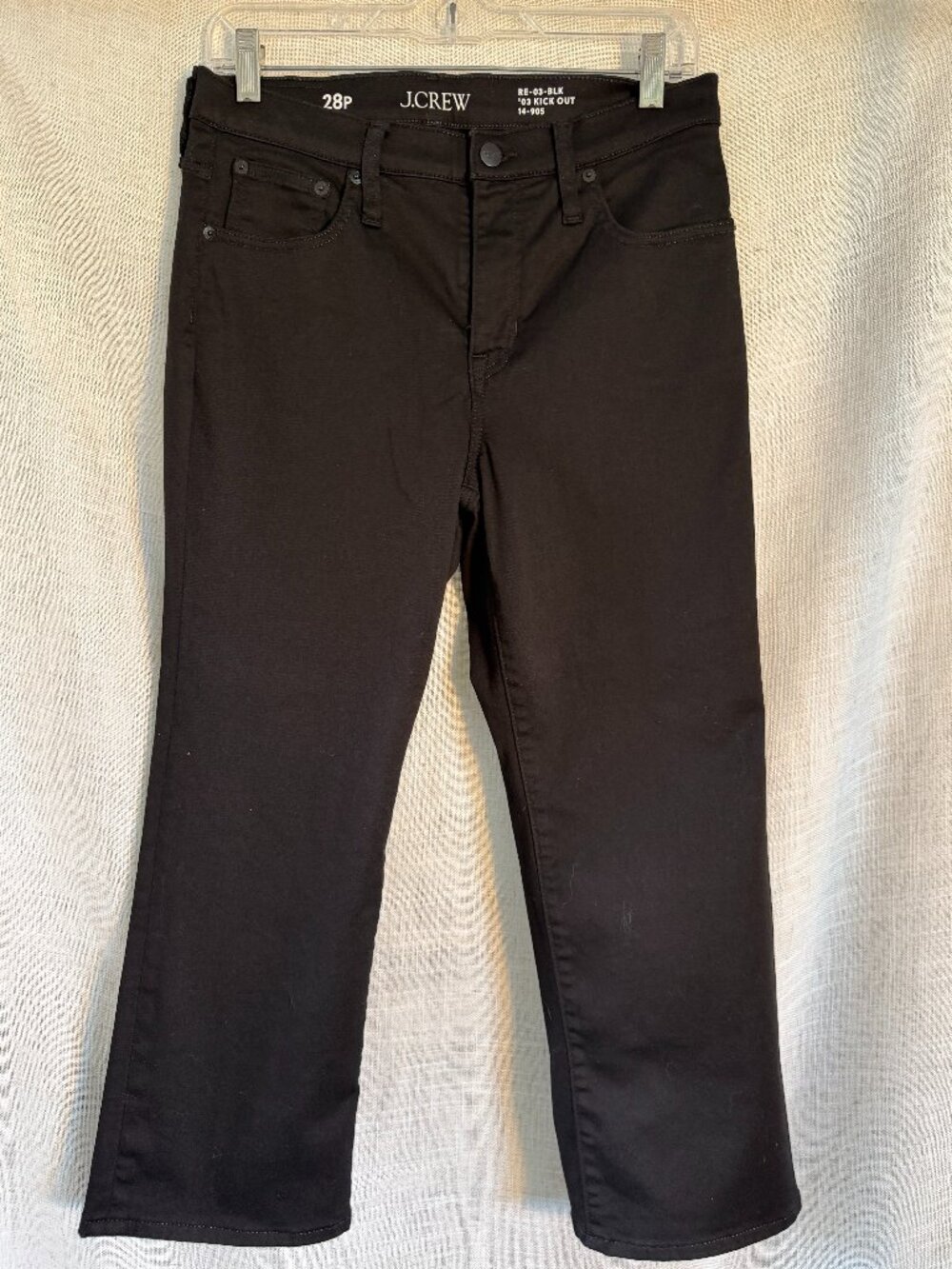 JCrew Kick out black jean in black, size 28P